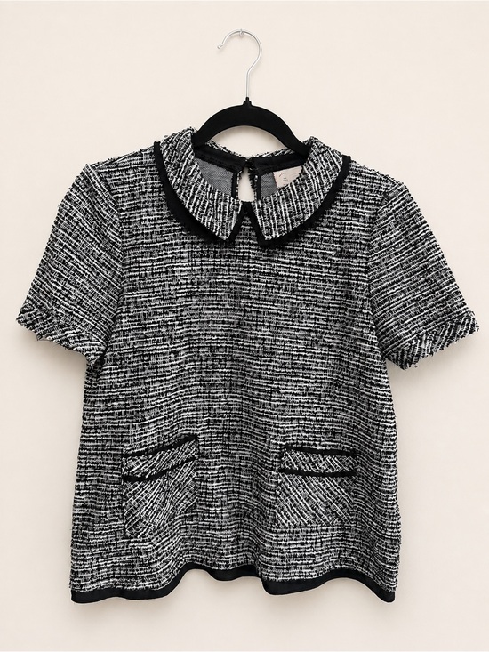 Anthropologie Tops - ANTHROPOLOGIE Postmark Thornburgh Boucle Tweed Top Size Small